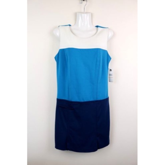 Laundry by Design Blue White Teal Dress - Picture 1 of 6